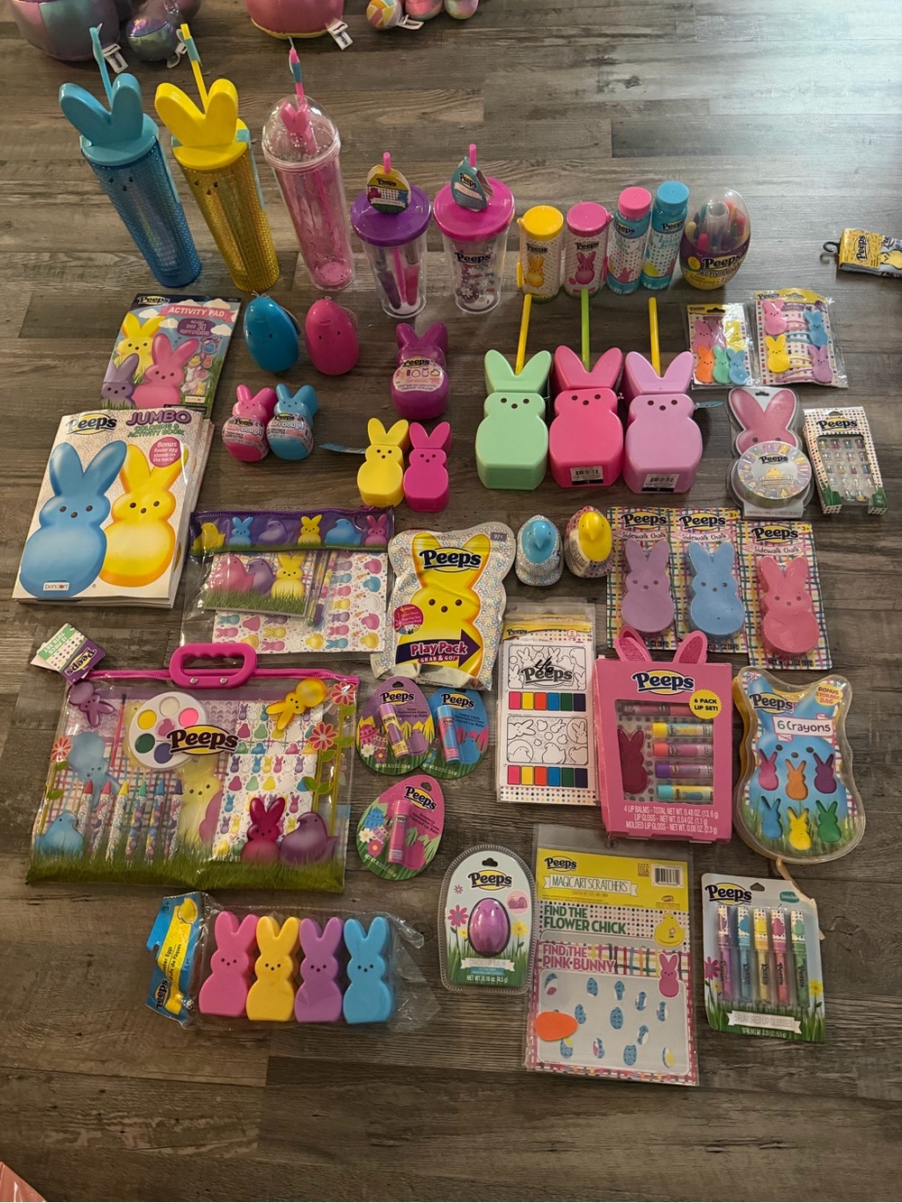 Peeps Easter Party Supplies Bundle — Pink, Yellow, Blue Assorted Favors